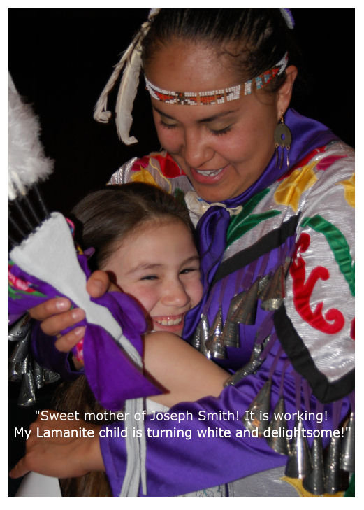 Lamanite child turning white and delightsome.