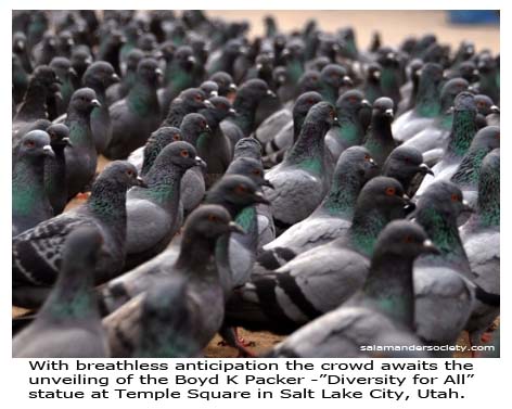 Boyd Packer pigeon pood monument.