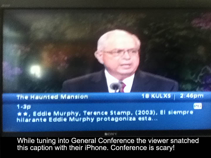 Mormon General Conference Haunted Mansion submitted by Grant K.