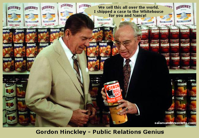 Mormon Bullshit Prophet Fresh, Ronald Reagan and Gordon Hinckley.