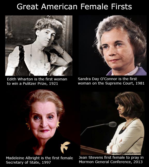 Jean A Stevens - Mormon female woman prays in general conference great american first.