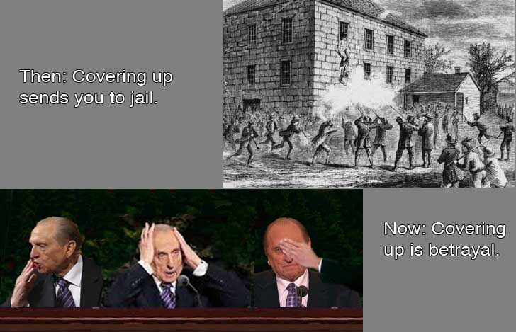 Thomas Monson betrayal hear speak see no evil Joseph Smith jail.