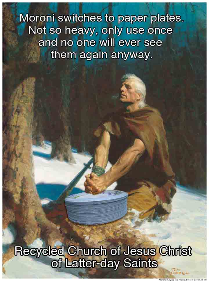 Moroni paper plates.