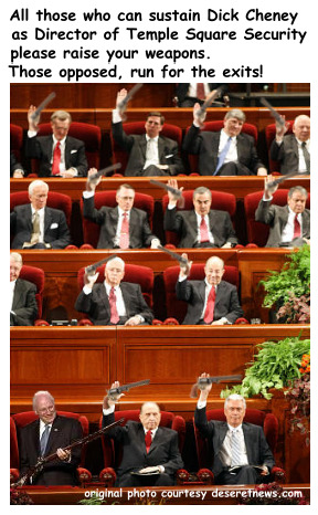 Dick Cheney sustained as security.