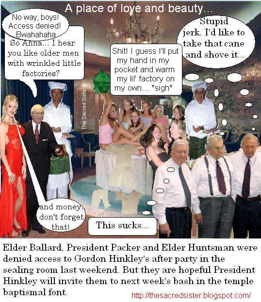Gordon Hinckley's temple sealing party.