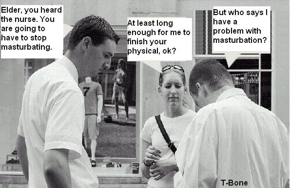 Mormon missionary masturbation problem.